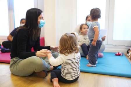 Famille en crèche